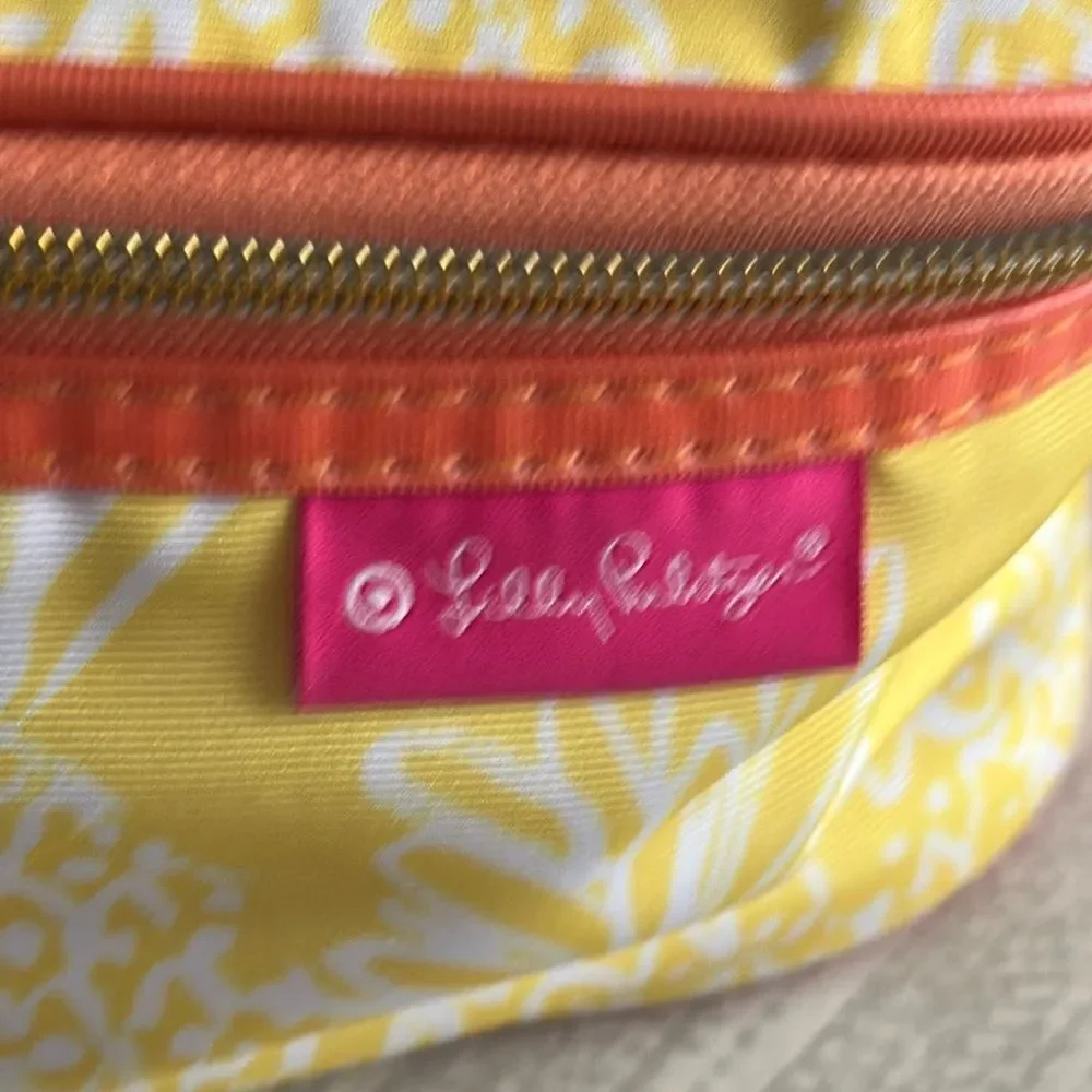 Lilly Pulitzer for Target Sunshine Yellow White Orange Floral Cosmetic Bag
